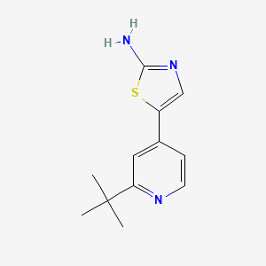 molecular formula C12H15N3S B1409404 5-(2-叔丁基吡啶-4-基)噻唑-2-胺 CAS No. 1395492-83-7