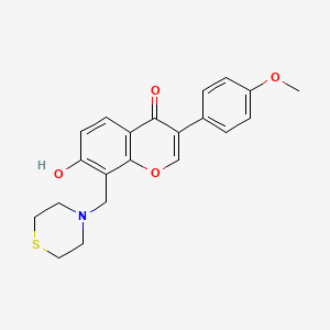 7-hydroxy-3-(4-methoxyphenyl)-8-(thiomorpholin-4-ylmethyl)-4H-chromen-4-one