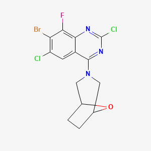 7-Bromo-2,6-dichloro-8-fluoro-4-{8-oxa-3-azabicyclo[3.2.1]octan-3-yl}quinazoline