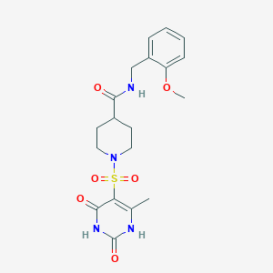 1-[(2,4-dihydroxy-6-methylpyrimidin-5-yl)sulfonyl]-N-(2-methoxybenzyl)piperidine-4-carboxamide