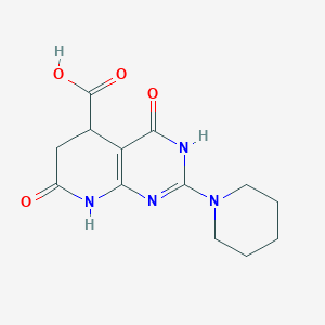 4-Hydroxy-7-oxo-2-(piperidin-1-yl)-5,6,7,8-tetrahydropyrido[2,3-d]pyrimidine-5-carboxylic acid