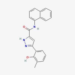 5-(2-hydroxy-3-methylphenyl)-N-(naphthalen-1-yl)-1H-pyrazole-3-carboxamide