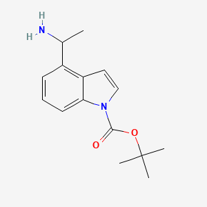 tert-butyl 4-(1-aminoethyl)-1H-indole-1-carboxylate