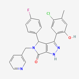 3-(5-chloro-2-hydroxy-4-methylphenyl)-4-(4-fluorophenyl)-5-(pyridin-3-ylmethyl)-4,5-dihydropyrrolo[3,4-c]pyrazol-6(2H)-one