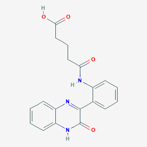 5-Oxo-5-((2-(3-oxo-3,4-dihydroquinoxalin-2-yl)phenyl)amino)pentanoic acid