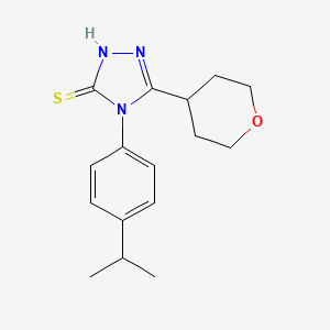 4-(4-Isopropylphenyl)-5-tetrahydro-2H-pyran-4-yl-4H-1,2,4-triazole-3-thiol