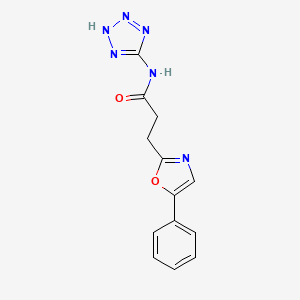 3-(5-phenyl-1,3-oxazol-2-yl)-N-(2H-tetrazol-5-yl)propanamide