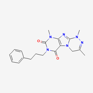 1,3,9-trimethyl-7-(3-phenylpropyl)-1,4-dihydro[1,2,4]triazino[3,4-f]purine-6,8(7H,9H)-dione