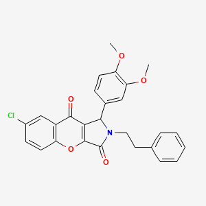 7-Chloro-1-(3,4-dimethoxyphenyl)-2-(2-phenylethyl)-1,2-dihydrochromeno[2,3-c]pyrrole-3,9-dione