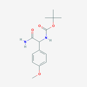 Tert-butyl (2-amino-1-(4-methoxyphenyl)-2-oxoethyl)carbamate