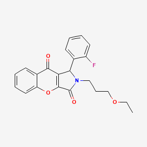 2-(3-Ethoxypropyl)-1-(2-fluorophenyl)-1,2-dihydrochromeno[2,3-c]pyrrole-3,9-dione