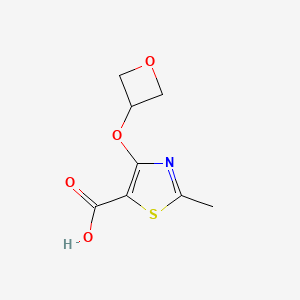 molecular formula C8H9NO4S B1409429 2-Methyl-4-(oxetan-3-yloxy)thiazole-5-carboxylic acid CAS No. 1547490-47-0