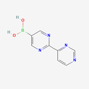 molecular formula C8H7BN4O2 B14094317 [2,4'-Bipyrimidin]-5-ylboronic acid 