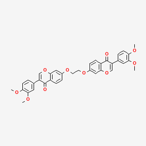 molecular formula C36H30O10 B14094320 7,7'-[ethane-1,2-diylbis(oxy)]bis[3-(3,4-dimethoxyphenyl)-4H-chromen-4-one] 