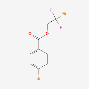 molecular formula C9H6Br2F2O2 B14094334 2-Bromo-2,2-difluoroethyl 4-bromobenzoate 