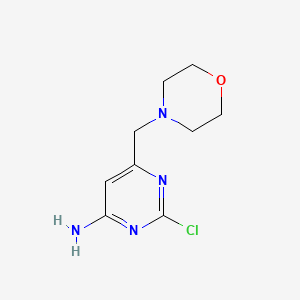 molecular formula C9H13ClN4O B1409436 2-Chloro-6-(morpholinomethyl)pyrimidin-4-amine CAS No. 1365838-67-0