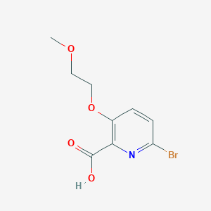 molecular formula C9H10BrNO4 B1409441 6-Bromo-3-(2-methoxyethoxy)-pyridine-2-carboxylic acid CAS No. 1823981-31-2