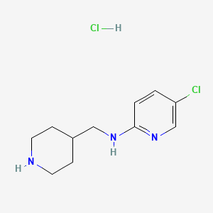 molecular formula C11H17Cl2N3 B14094415 5-Chloro-N-(piperidin-4-ylmethyl)pyridin-2-amine hydrochloride 