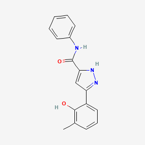 molecular formula C17H15N3O2 B14094429 5-(2-hydroxy-3-methylphenyl)-N-phenyl-1H-pyrazole-3-carboxamide 