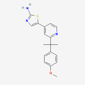 molecular formula C18H19N3OS B1409445 5-(2-(2-(4-Methoxyphenyl)propan-2-yl)pyridin-4-yl)thiazol-2-amine CAS No. 1395492-62-2