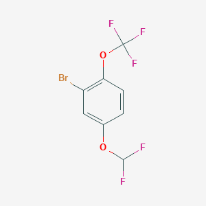 molecular formula C8H4BrF5O2 B1409446 1-Bromo-5-difluoromethoxy-2-(trifluoromethoxy)benzene CAS No. 1804401-88-4
