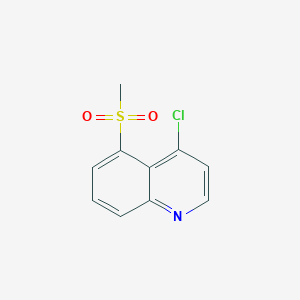 molecular formula C10H8ClNO2S B1409447 4-氯-5-(甲磺酰基)喹啉 CAS No. 1823182-58-6