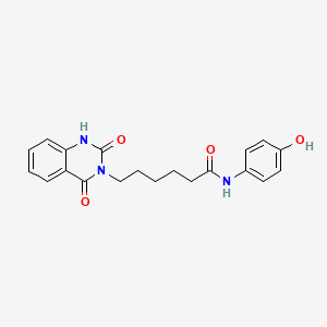 molecular formula C20H21N3O4 B14094476 6-(2-hydroxy-4-oxoquinazolin-3(4H)-yl)-N-(4-hydroxyphenyl)hexanamide 