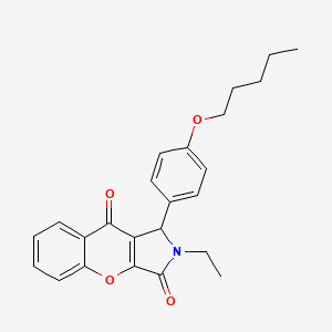 2-Ethyl-1-[4-(pentyloxy)phenyl]-1,2-dihydrochromeno[2,3-c]pyrrole-3,9-dione