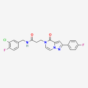 N-(3-chloro-4-fluorobenzyl)-3-[2-(4-fluorophenyl)-4-oxopyrazolo[1,5-a]pyrazin-5(4H)-yl]propanamide