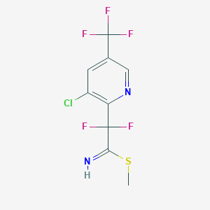 molecular formula C9H6ClF5N2S B1409450 Methyl 2-(3-chloro-5-(trifluoromethyl)pyridin-2-yl)-2,2-difluoroethanimidothioate CAS No. 1823183-83-0