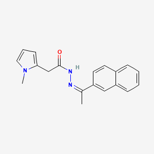 2-(1-methyl-1H-pyrrol-2-yl)-N'-[(1Z)-1-(naphthalen-2-yl)ethylidene]acetohydrazide