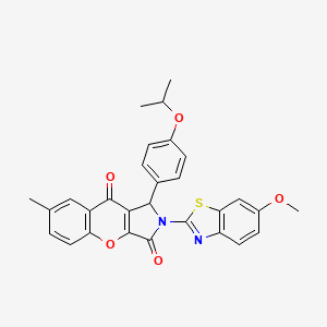 2-(6-Methoxy-1,3-benzothiazol-2-yl)-7-methyl-1-[4-(propan-2-yloxy)phenyl]-1,2-dihydrochromeno[2,3-c]pyrrole-3,9-dione