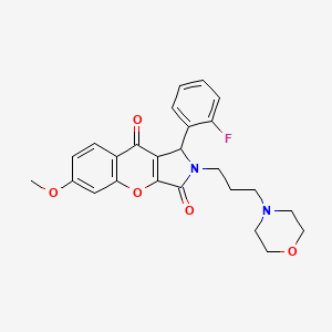 1-(2-Fluorophenyl)-6-methoxy-2-[3-(morpholin-4-yl)propyl]-1,2-dihydrochromeno[2,3-c]pyrrole-3,9-dione