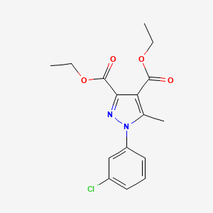 molecular formula C16H17ClN2O4 B14094557 diethyl 1-(3-chlorophenyl)-5-methyl-1H-pyrazole-3,4-dicarboxylate 