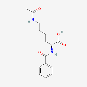 molecular formula C15H20N2O4 B1409456 (S)-6-乙酰氨基-2-苯甲酰氨基己酸 CAS No. 103678-35-9