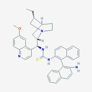 1-[1-(2-aminonaphthalen-1-yl)naphthalen-2-yl]-3-[(S)-[(2S,4S,5R)-5-ethyl-1-azabicyclo[2.2.2]octan-2-yl]-(6-methoxyquinolin-4-yl)methyl]thiourea