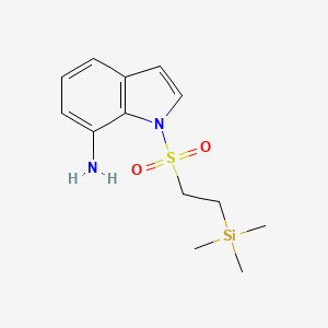 molecular formula C13H20N2O2SSi B1409457 1-(2-(trimethylsilyl)ethylsulfonyl)-1H-indol-7-amine CAS No. 1374652-49-9