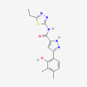 N-(5-ethyl-1,3,4-thiadiazol-2-yl)-3-(2-hydroxy-3,4-dimethylphenyl)-1H-pyrazole-5-carboxamide