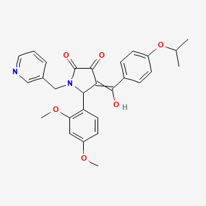 5-(2,4-dimethoxyphenyl)-3-hydroxy-4-[4-(propan-2-yloxy)benzoyl]-1-[(pyridin-3-yl)methyl]-2,5-dihydro-1H-pyrrol-2-one