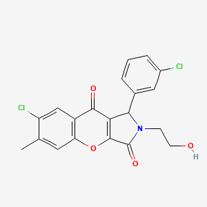 7-Chloro-1-(3-chlorophenyl)-2-(2-hydroxyethyl)-6-methyl-1,2-dihydrochromeno[2,3-c]pyrrole-3,9-dione