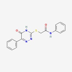 2-[(5-hydroxy-6-phenyl-1,2,4-triazin-3-yl)sulfanyl]-N-phenylacetamide