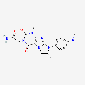 2-{8-[4-(dimethylamino)phenyl]-1,7-dimethyl-2,4-dioxo-1,2,4,8-tetrahydro-3H-imidazo[2,1-f]purin-3-yl}acetamide