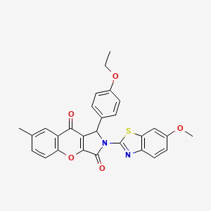 1-(4-Ethoxyphenyl)-2-(6-methoxy-1,3-benzothiazol-2-yl)-7-methyl-1,2-dihydrochromeno[2,3-c]pyrrole-3,9-dione