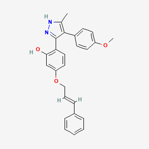 2-[4-(4-methoxyphenyl)-3-methyl-1H-pyrazol-5-yl]-5-{[(2E)-3-phenylprop-2-en-1-yl]oxy}phenol