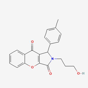 2-(3-Hydroxypropyl)-1-(4-methylphenyl)-1,2-dihydrochromeno[2,3-c]pyrrole-3,9-dione