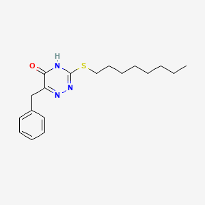 6-Benzyl-3-(octylsulfanyl)-1,2,4-triazin-5-ol