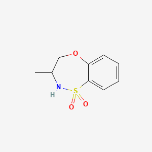 molecular formula C9H11NO3S B1409466 3-methyl-3,4-dihydro-2H-benzo[b][1,4,5]oxathiazepine 1,1-dioxide CAS No. 1799973-93-5