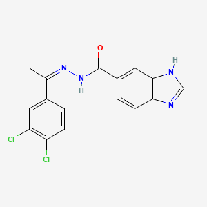 N'-[(1Z)-1-(3,4-dichlorophenyl)ethylidene]-1H-benzimidazole-6-carbohydrazide