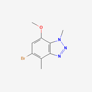 molecular formula C9H10BrN3O B1409467 5-bromo-7-methoxy-1,4-dimethyl-1H-benzo[d][1,2,3]triazole CAS No. 1799976-07-0