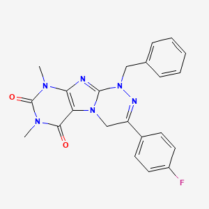 1-benzyl-3-(4-fluorophenyl)-7,9-dimethyl-1,4-dihydro[1,2,4]triazino[3,4-f]purine-6,8(7H,9H)-dione